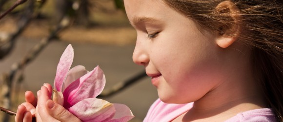 Holding Spring in her hands Holding Spring in her hands